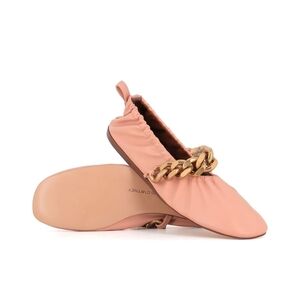 Falabella EU40.5 Stella McCartney Peach/Nude Flats with Gold Chain